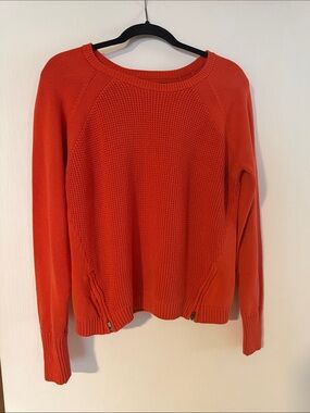 Athleta Women's Crewneck Sweater in Vibrant Orange